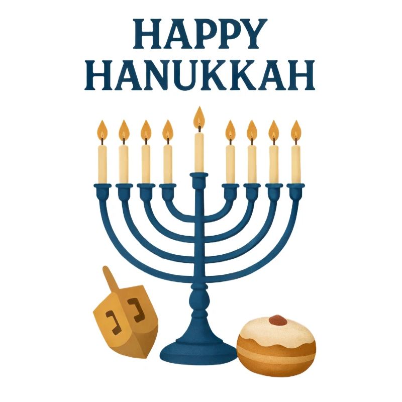Joyeuse Lumière festive de la Menorah de Hanoucca