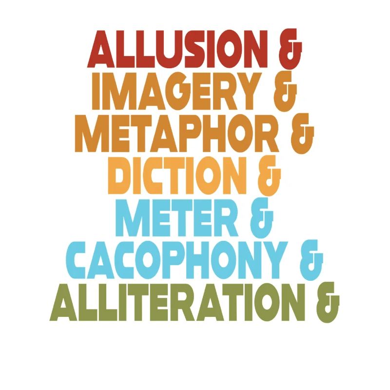 Literarische Mittel Typografie-Stack