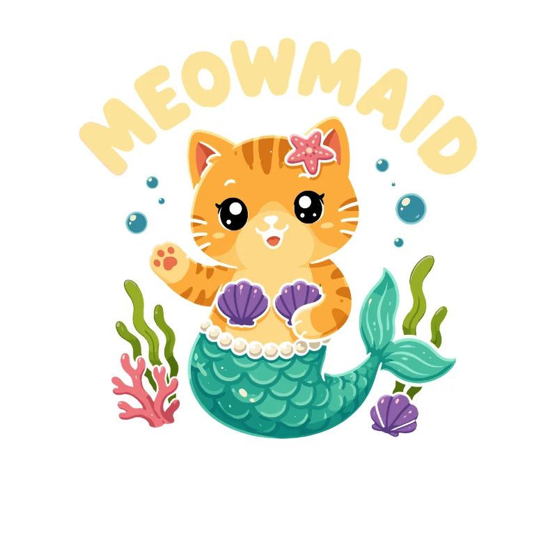 Jeu de mots Chat sirène-chat mignon