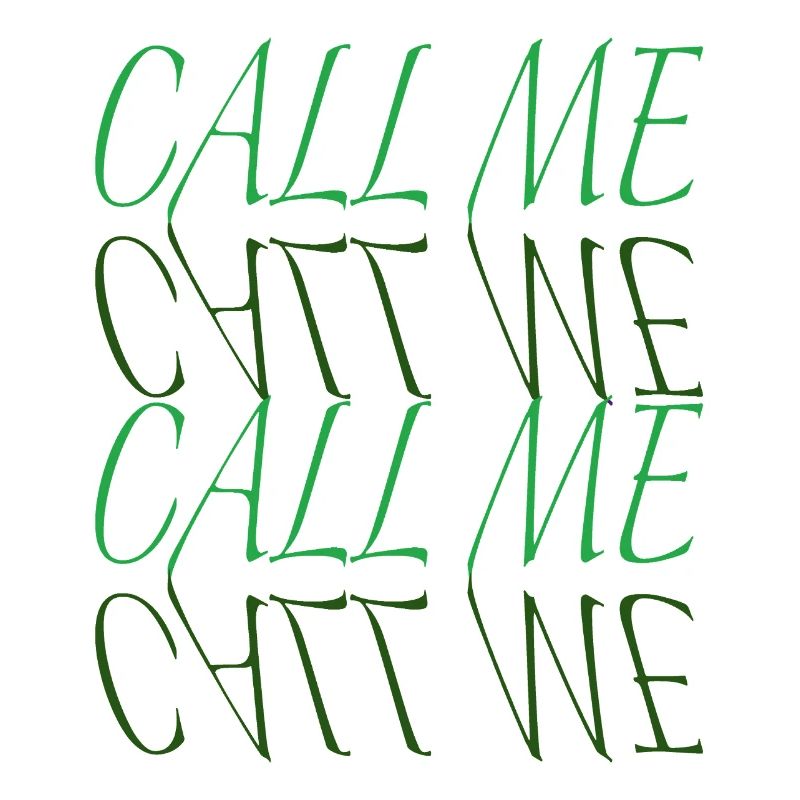 Déclaration typographique Call Me Neon