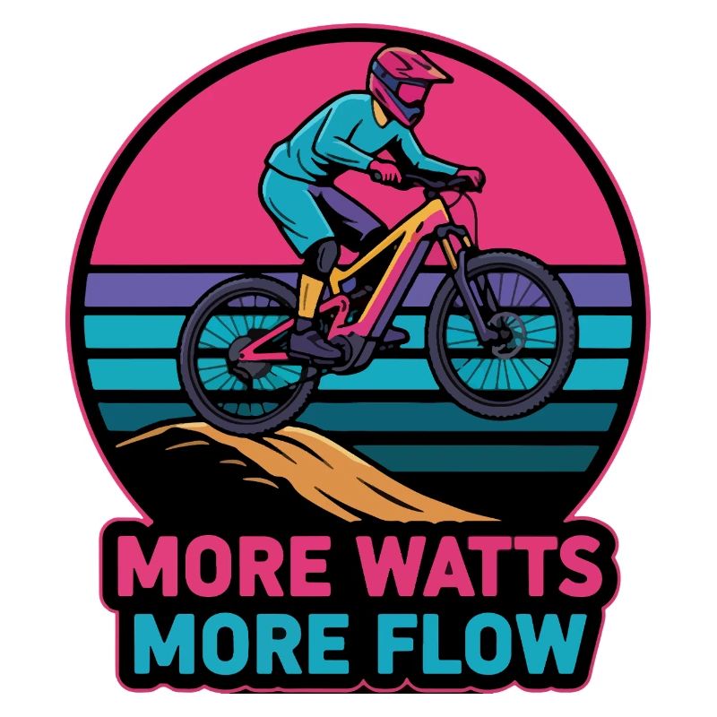 Retro E-MTB Sunset Plus de Watts Plus de Débit