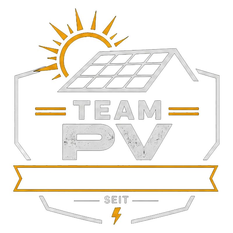 Team PV Solarenergie Emblem- Mach es zu Deinem