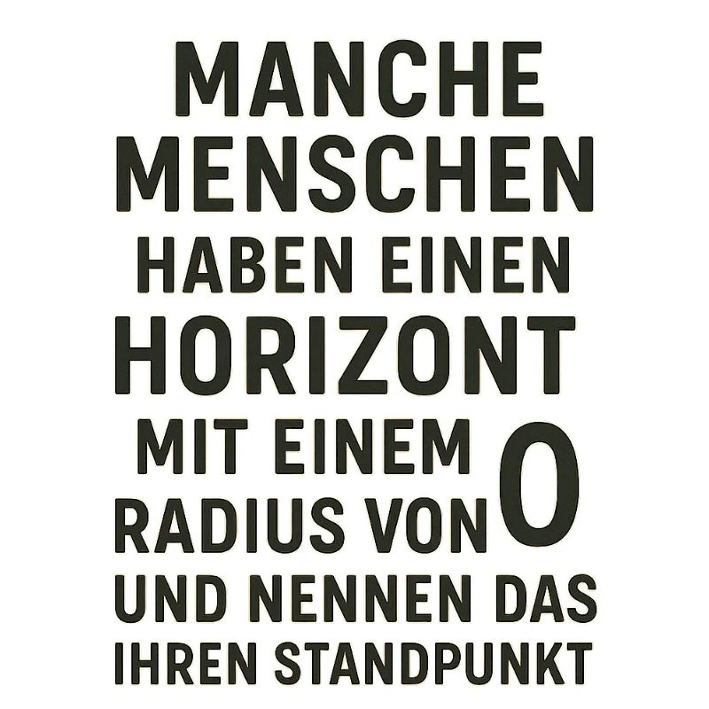 Nullradius-Horizont Standpunkt Spruch