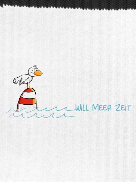 Drollige Möwe Will Meer Zeit