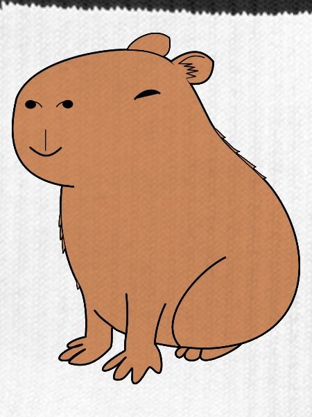 Fröhliches Capybara