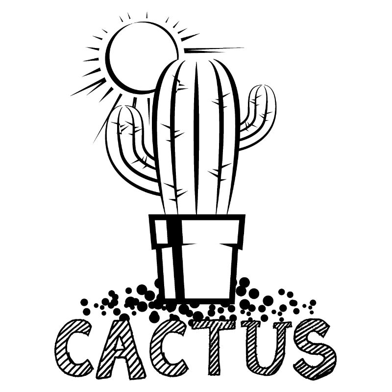 Cactus Cactus Cactus Symbole Sable Désert Graphique