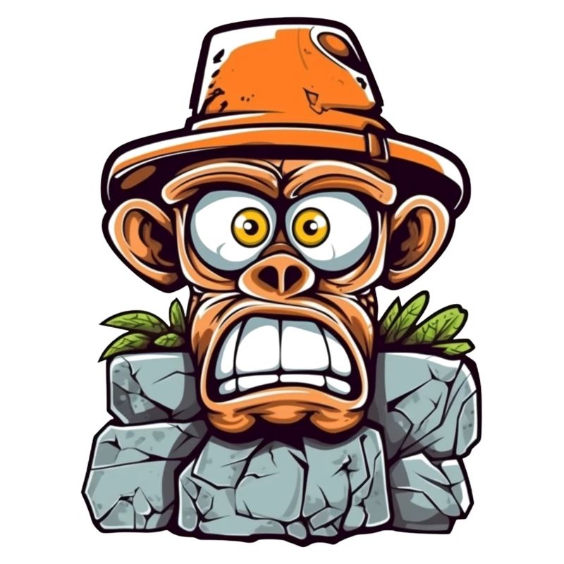 Breloque singe aventureux