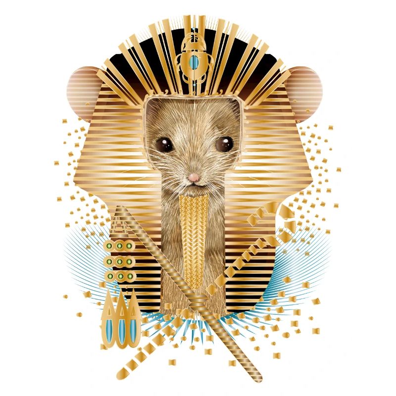 Mouse with Egyptian Pharaoh Mask