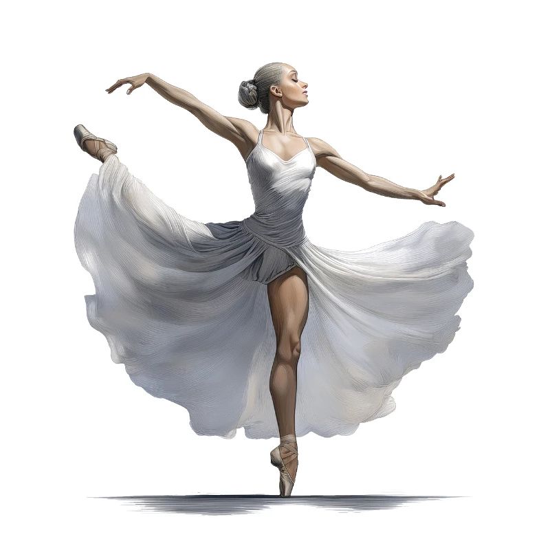Illustration élégante danseuse de ballet