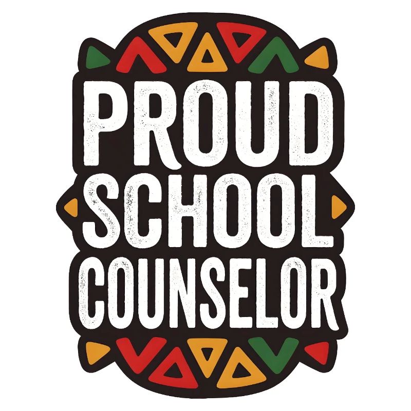 School Counselor Pride Geometric Pattern