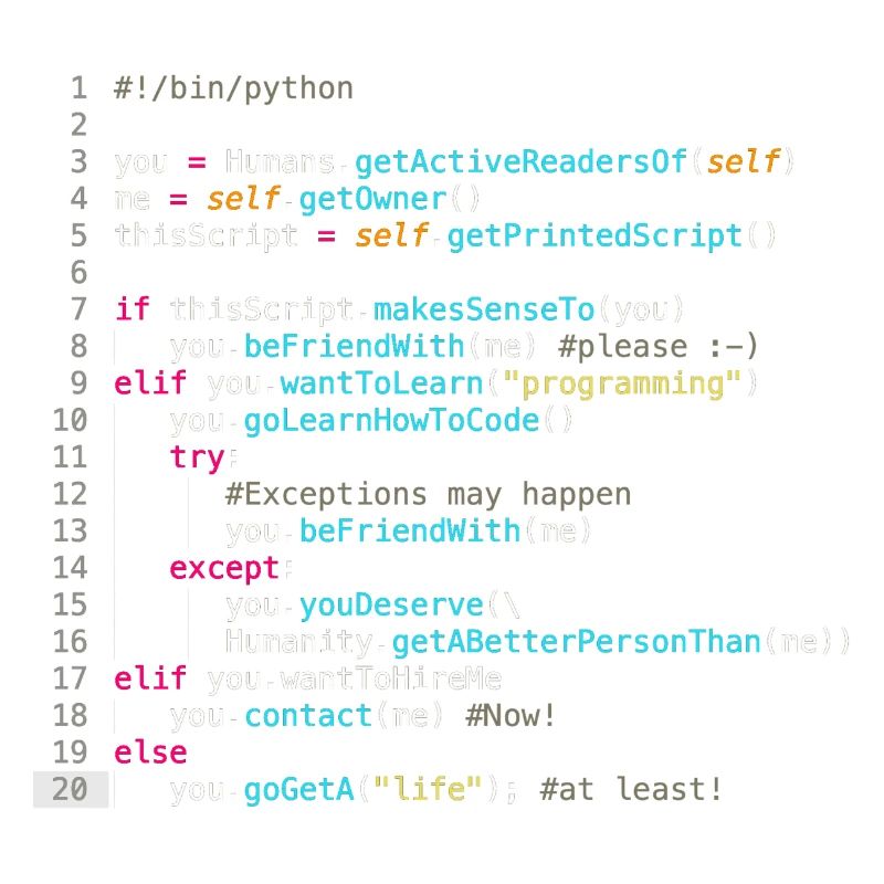 Être amis avec les programmeurs (en Python)