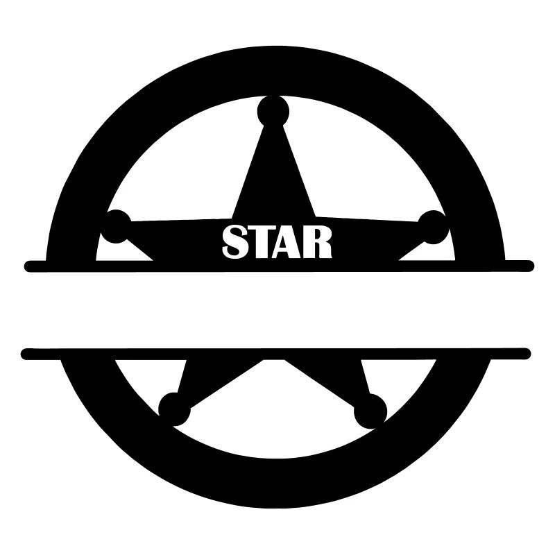 Marshal star in circle monogram