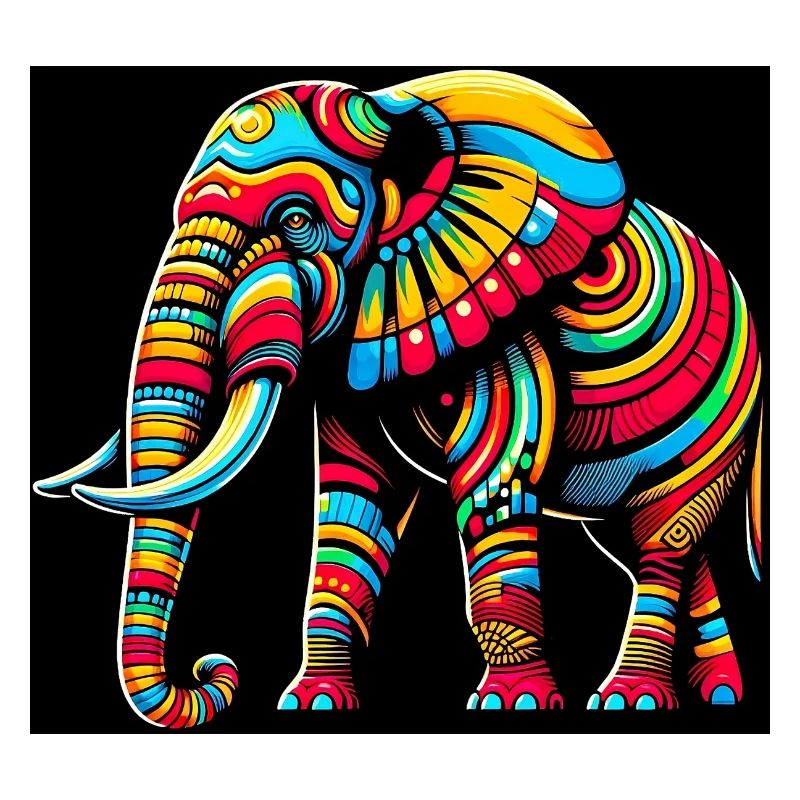 Éléphant Pop Art