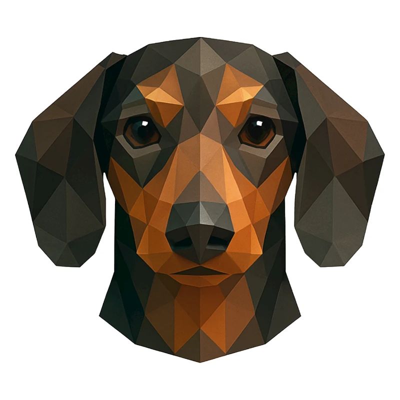 Teckel mignon – Polygon Dog Design