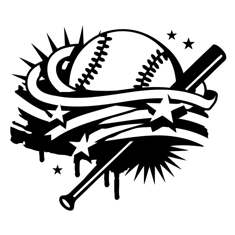 Baseball und ein Baseballschläger