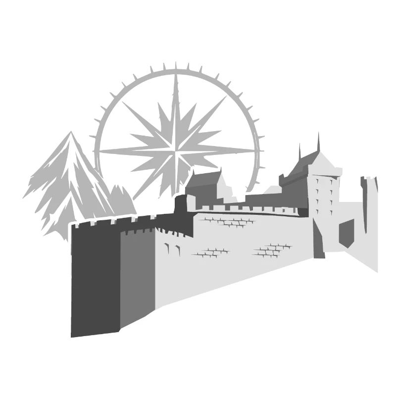 Castle with compass