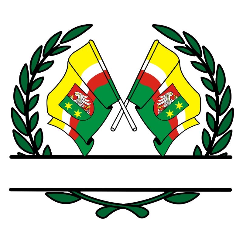 Flags Lubusz laurel wreath banner