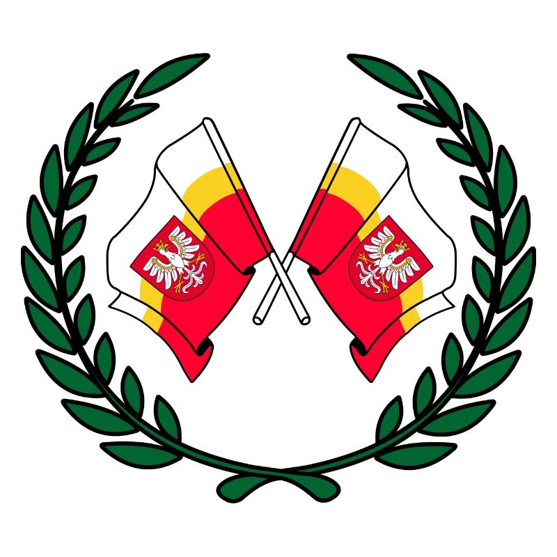 Drapeaux Couronne de laurier Petite Pologne