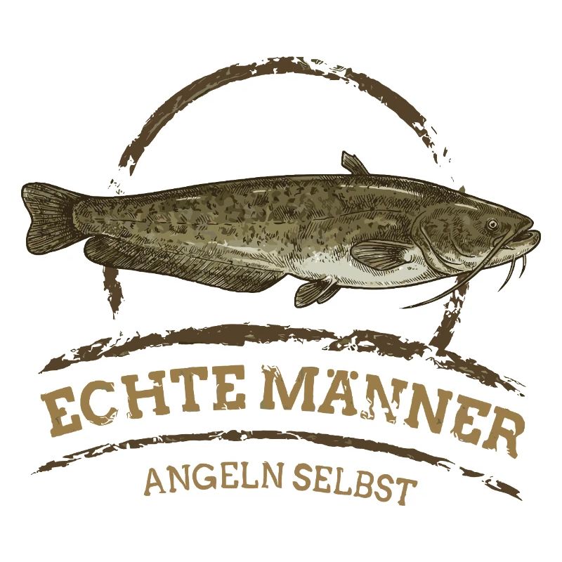 De vrais hommes attrapant du poisson-chat