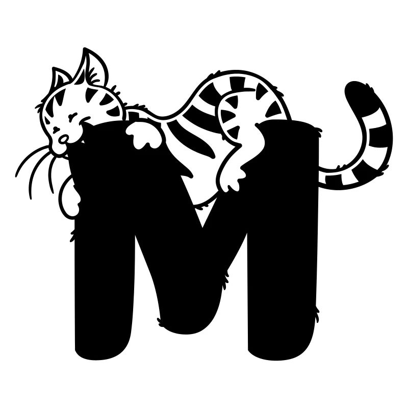 Katze Buchstabe M