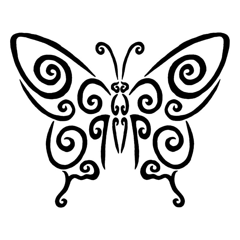 Symbol eines schwarzen Schmetterlings