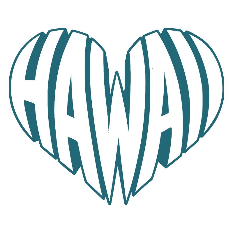 Hawaï, Hawaï Angular HeartTypo Design