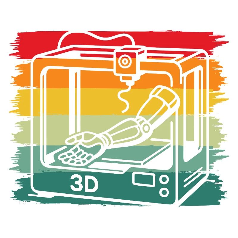 Retro Vintage 3D Printer Robotic Arm Maker