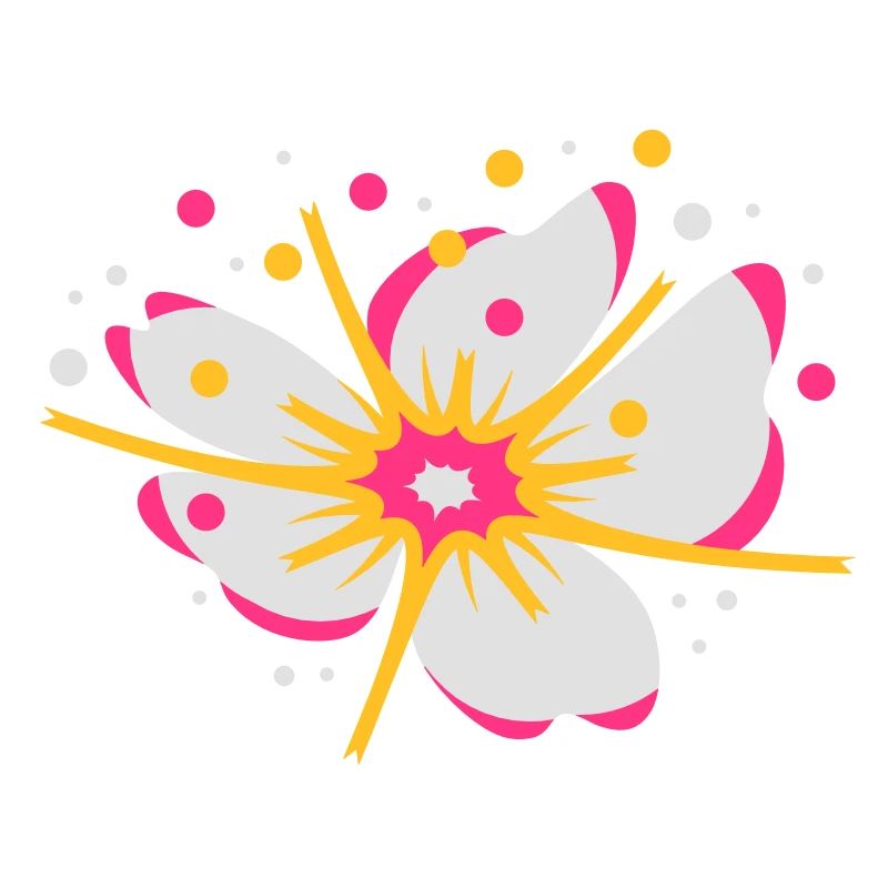 A cherry blossom with pollen