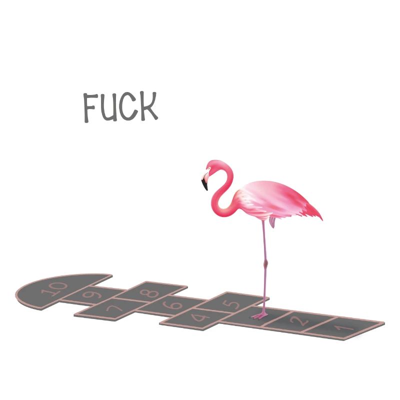Flamingo mit einem Problem