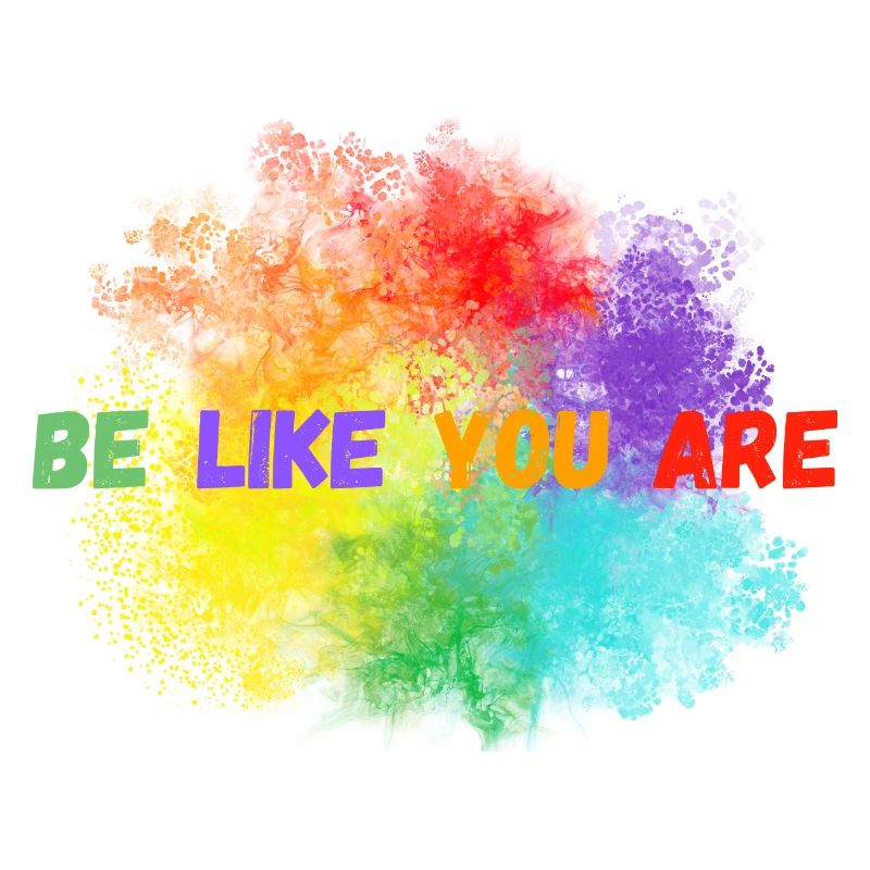 Bunte Farbexplosion mit Inspirational Text