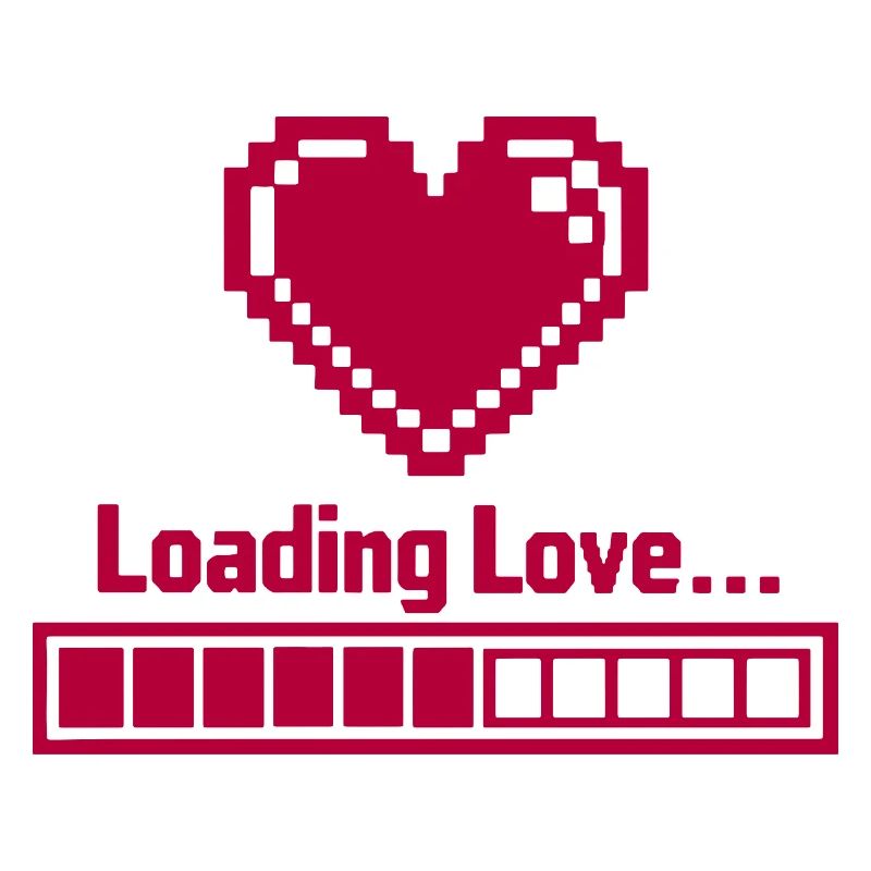Pixel Heart Loading Bar Valentine's Day - Love