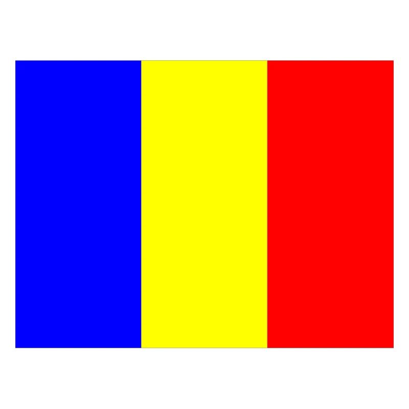 Drapeau de la Roumanie avec design de barre de couleur