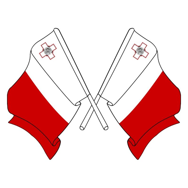 Deux drapeaux Malte