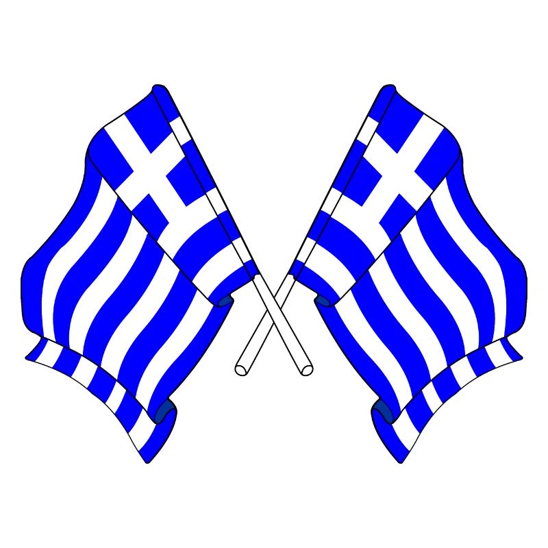 Deux drapeaux de la Grèce