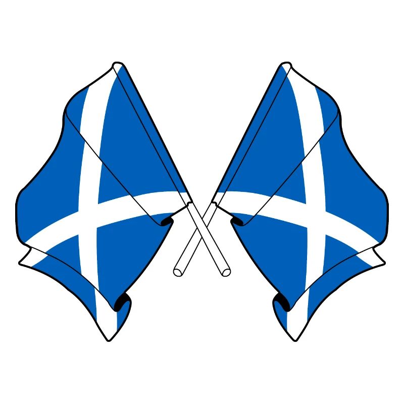 Deux drapeaux croisés de l’Ecosse
