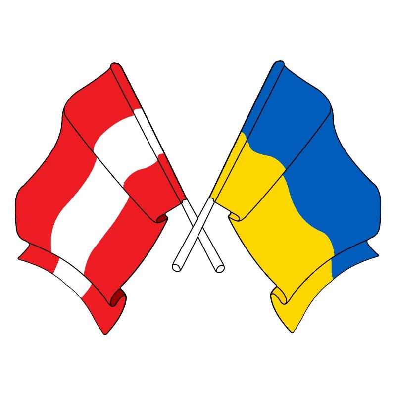 Drapeau Autriche drapeau Ukraine