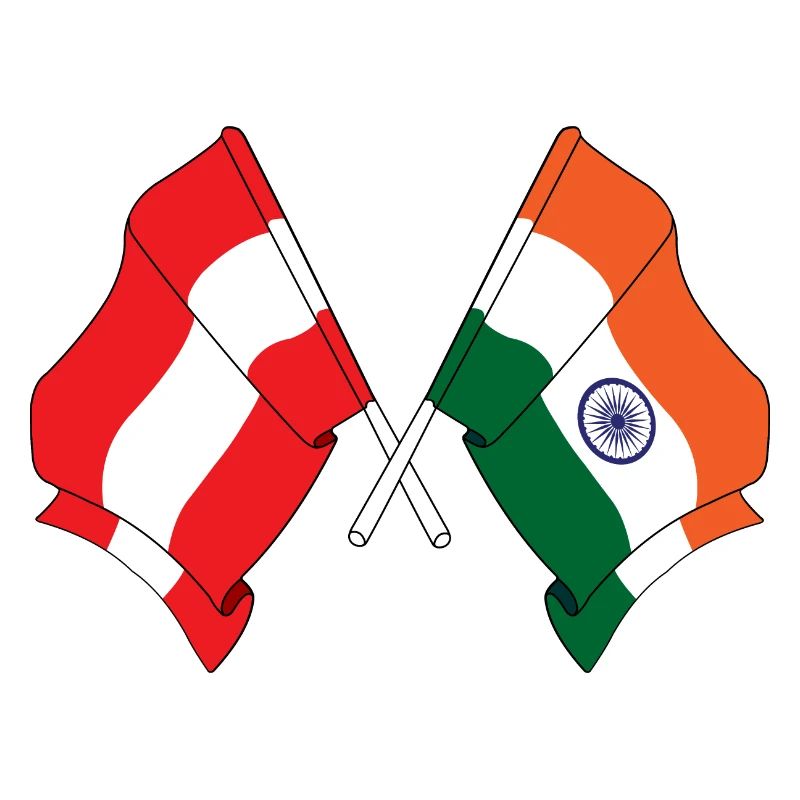 Drapeau Autriche, Drapeau Inde