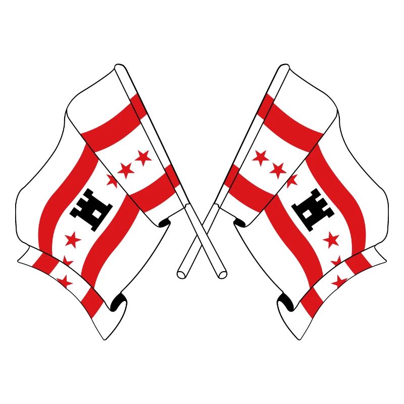 Deux drapeaux de la province de Drenthe