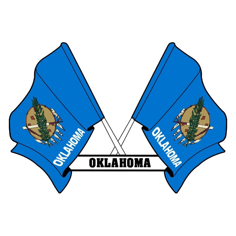 Zwei Flaggen mit dem Text OKLAHOMA