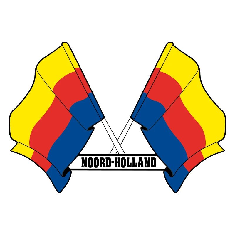 Two flags text NORTH HOLLAND