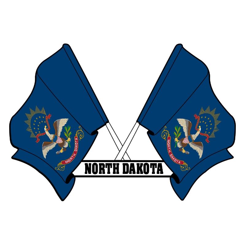 wee flags text NORTH DAKOTA