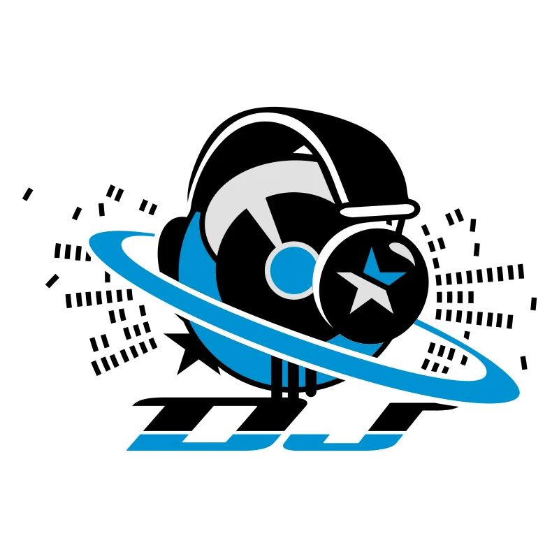 DJ- Plattenpult mit Kopfhörer und Equalizer