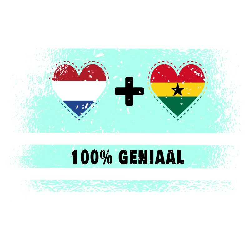 Drapeau 100% Genius du Ghana et des Pays-Bas