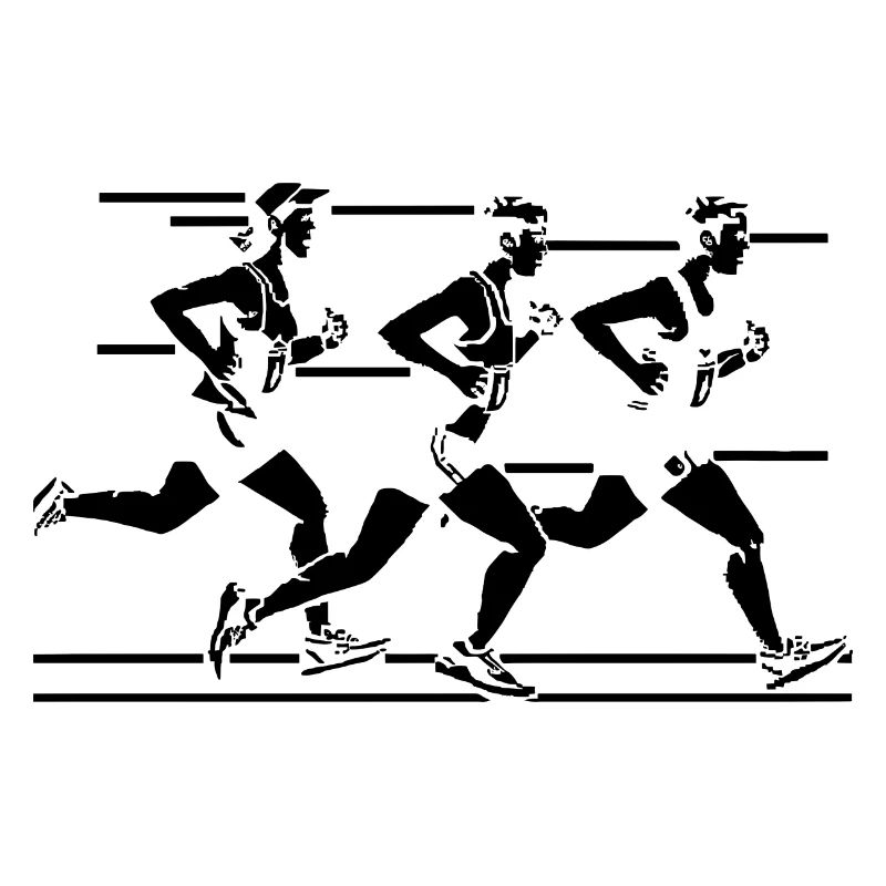 Marathon Runner Drawing