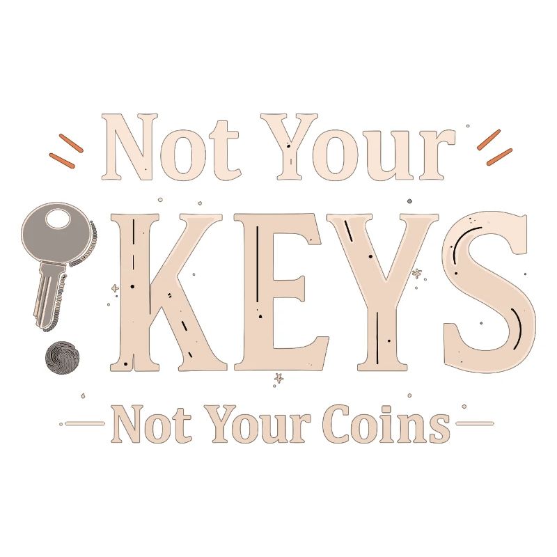 Not Your Keys – Bitcoin Wallet Saying
