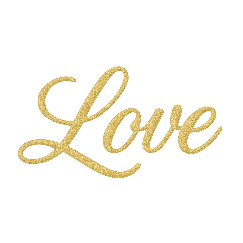 Paillettes d’or Love Script Design
