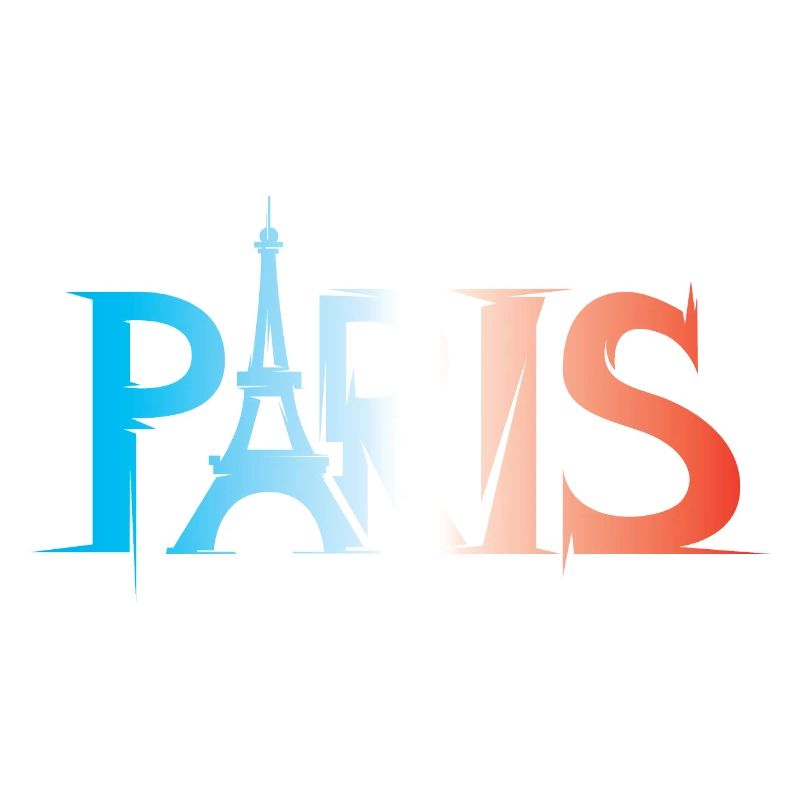 Paris Colors Symbol Eiffel Tower Illustration Icon