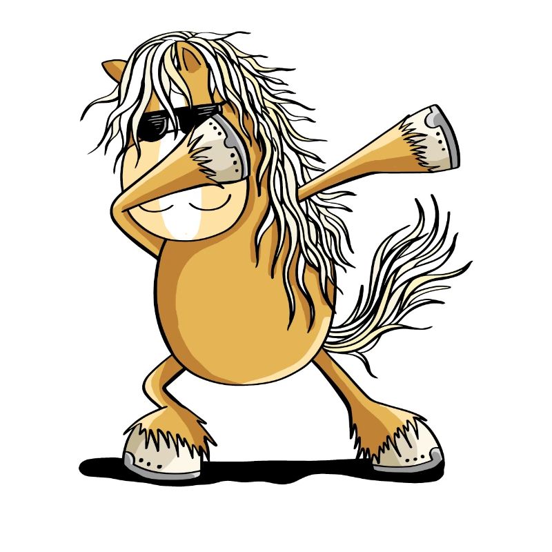 Cooles Dab Dance Pferd Dabbing Pony Comic