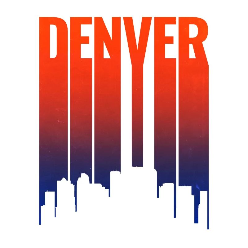 Gradient du coucher de soleil de la Skyline de Denver