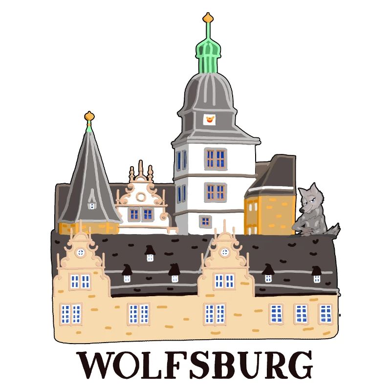 Wolfsburg, Castle, Germany, Hand Drawing